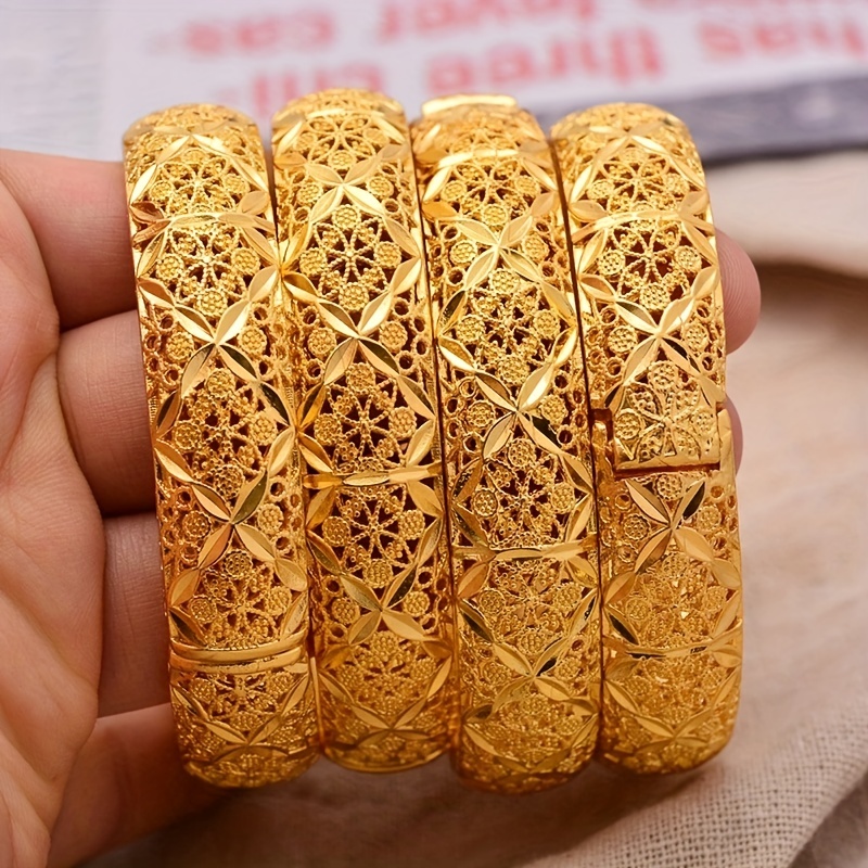 Open Cuff Bracelet Middle Eastern Dubai Style Nigerian Wedding Bangle
